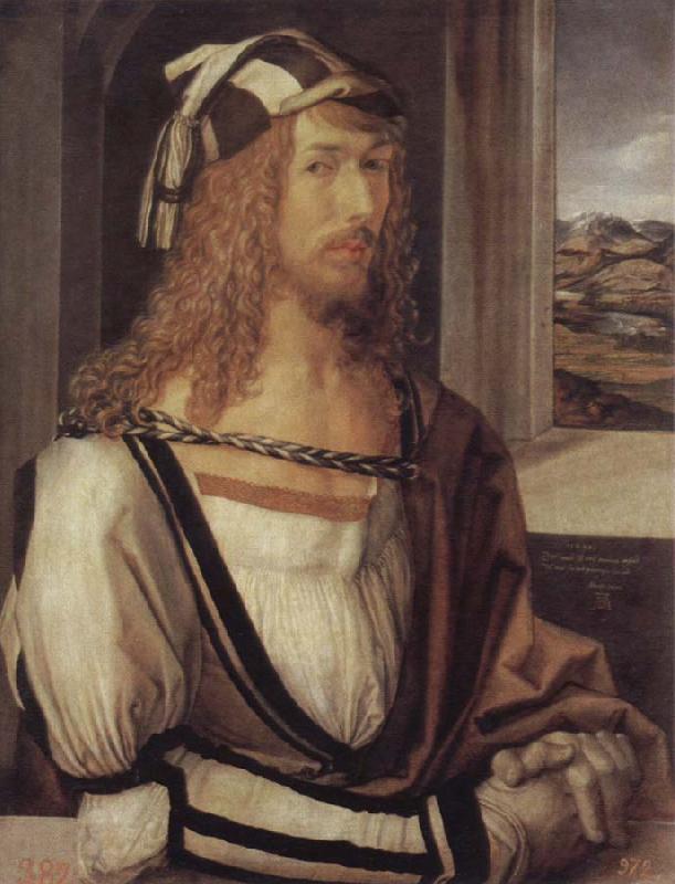 Albrecht Durer self portrait with gloves oil painting picture